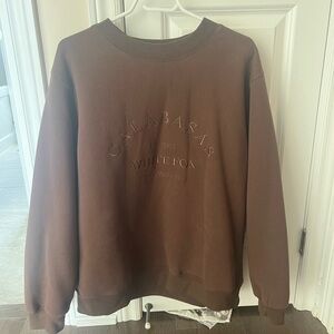 White fox brown crew neck